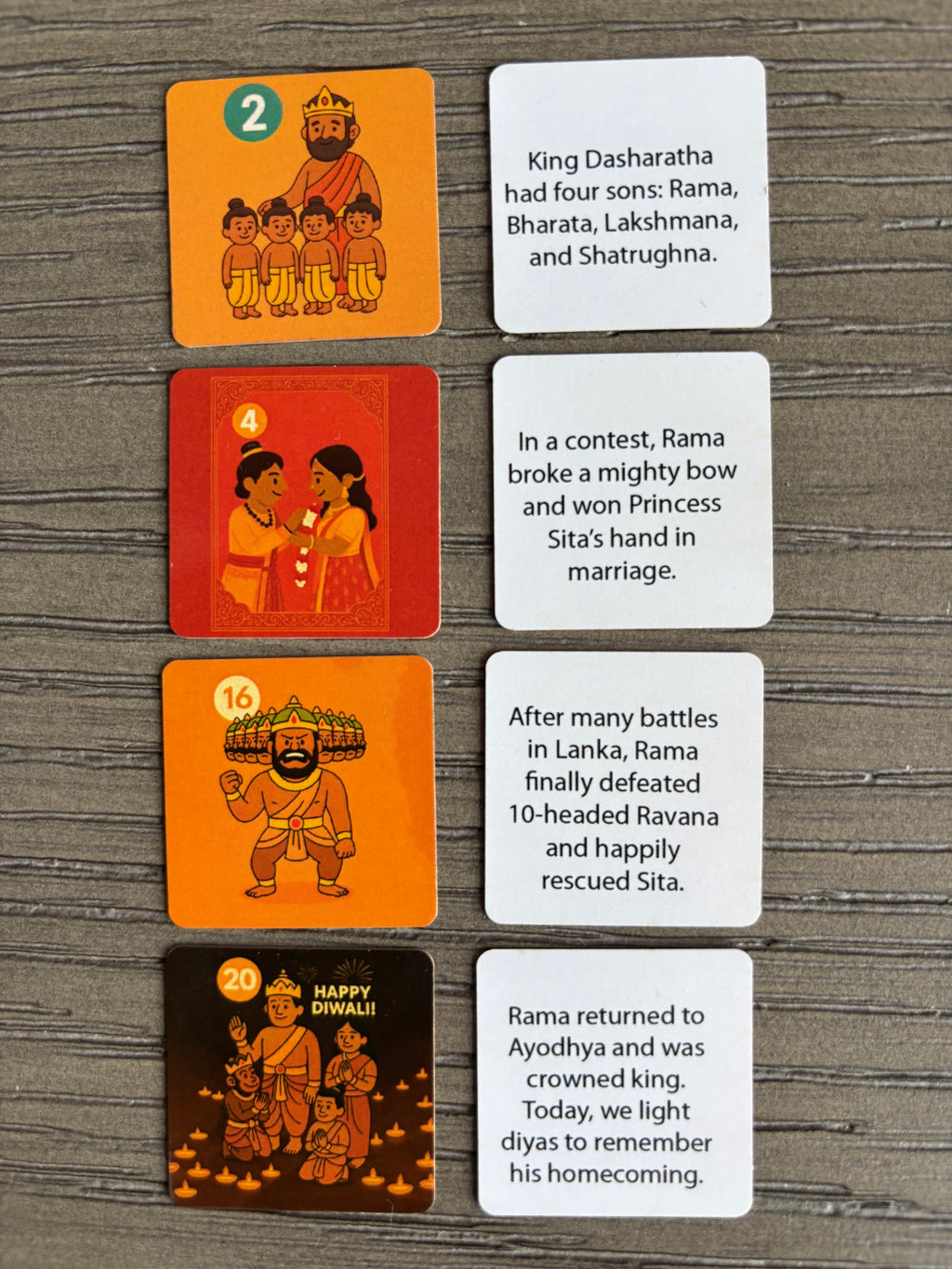 Bundle- Countdown to Diwali™ Calendar (Black), Fllled with Chocolates,  w/Story Cards