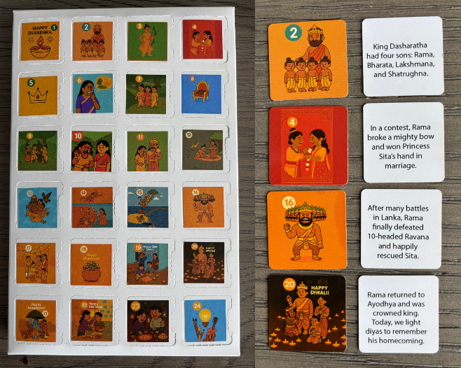 Countdown to Diwali™  Calendar: Fill-Your-Own Treats w/Story Cards